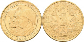 Rumänien: Mihai I. 1940-1947: 20 Lei 1944, Ardealul Nostru. KM# -, Friedberg 21. 6,55 g, 900/1000 Gold. Vorzüglich.
 [zzgl. 0 % MwSt.]