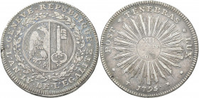 Schweiz: Genf/Geneve: 12 Florins und 9 Sols 1795 (Taler). 30,60 g. HMZ 2-339h. Sehr schön.
 [differenzbesteuert]