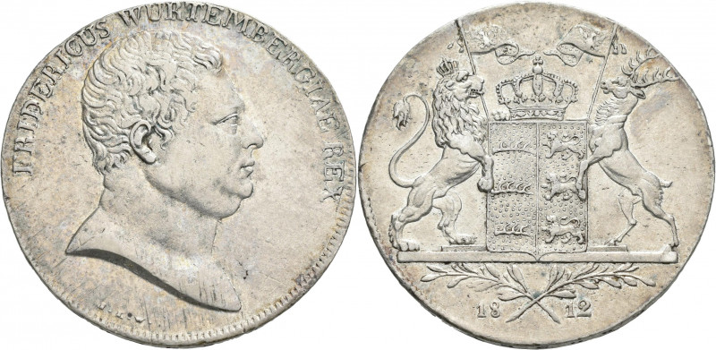 Württemberg: Friedrich II. / I. 1797-1806-1816: Taler 1812 (Kronentaler). 29,55 ...