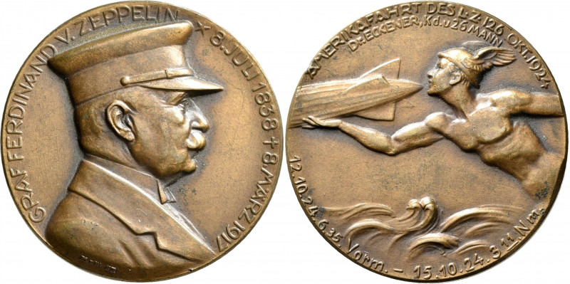 Medaillen Deutschland - Personen: Bronzemedaille 1924, geprägt bei Mayer & Wilhe...