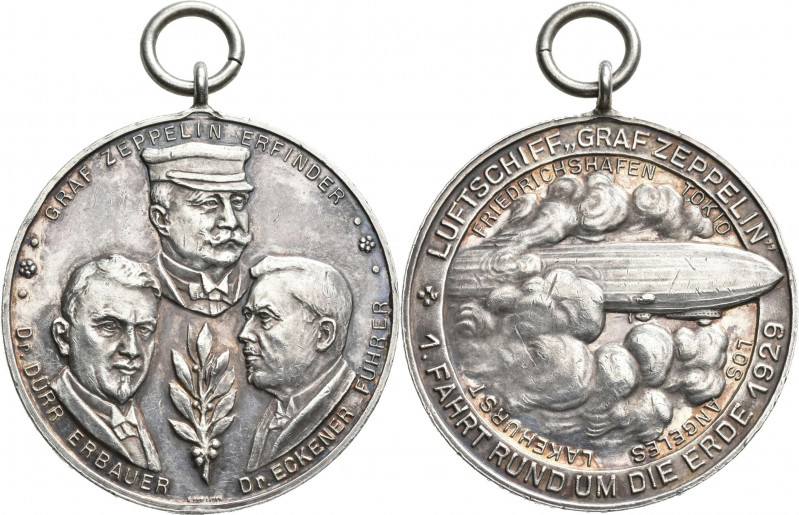 Medaillen Deutschland - Personen: Silbermedaille 1929, von Lauer, auf die Weltfa...