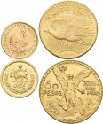 Alle Welt: Goldanleger aufgepasst: Lot mit 35 Goldmünzen aus aller Welt mit fast einem halben Kilo (Brutto) Gewicht. Verschiedene Größen, optimal als ...