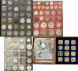 Alle Welt: Ein Album mit diversen Münzen aus aller Welt, dabei auch ein paar Münzen aus dem RDR und Kaiserreich. Dabei noch eine Holzschachtel mit mod...