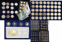 Euromünzen: Ein Koffer, zwei Alben und 2 Holzkassetten mit diversen Euromünzen (viele 2er) und wenigen Europroben.
 [differenzbesteuert]