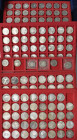 Bundesrepublik Deutschland 1948-2001: Koffer voller Geld: Ein Alu-Koffer voll mit Gedenkmünzen der BRD, dabei 5er (96) und 10er (72) in DM sowie 7 x 1...
