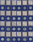 Bundesrepublik Deutschland 1948-2001: Money-Card Album 1952 - 1974 mit 5 DM (18) und 10 DM (24) Gedenkmünzen, welche in dieser Zeitspange geprägt wurd...