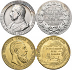 Medaillen Deutschland - Geographisch: Preußen: Lot 3 Medaillen, dabei Silbermedaille (950) 1913 Verband deutscher Brieftauben-Liebh.-Vereine, Kaiser W...