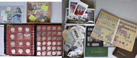 Nachlässe: Nachlaß eines Sammlers, dabei: 130 DM in Banknoten der ersten Serie (1977-1980) in gebrauchter Erhaltung, Album mit 5 und 10 DM Gedenkmünze...