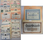 Händlerposten Wertpapiere / Aktien: Ein Karton voll mit ca. 2.300 Aktien, überwiegend USA 1950-1960, dabei auch ein paar ältere Stücke. Ca. 50 verschi...