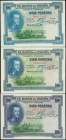 Conjunto de 3 billetes de 100 Pesetas emitidos el 1 de Julio de 1925, con las series B, C y D, respectivamente. (Edifil 2021: 323a(2), 350). Presentan...