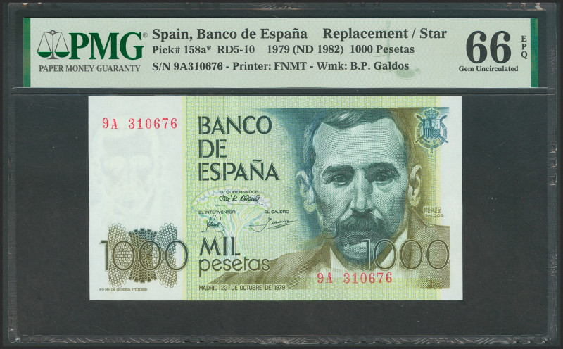 1000 Pesetas. 23 de Octubre de 1979. Serie especial 9A. (Edifil 2021: 477b). Inu...