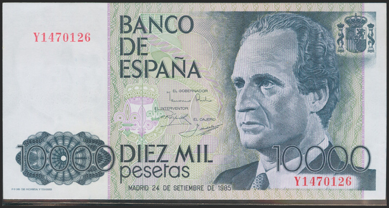 10000 Pesetas. 24 de Septiembre de 1985. Serie Y. (Edifil 2021: 481a). SC.