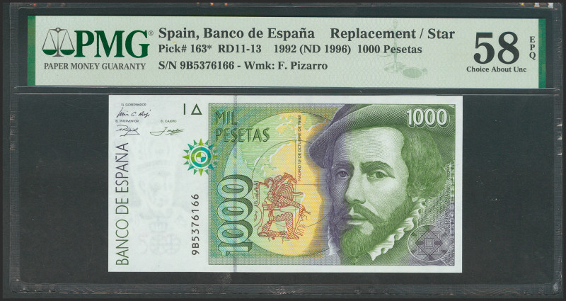 1000 Pesetas. 12 de Octubre de 1992. Tipo II y serie especial 9B. (Edifil 2021: ...