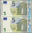 5 Euros. 2 de Mayo de 2013. Pareja correlativa (cabe recordar que el último dígito de la numeración de todos los billetes denominados en euro es para ...