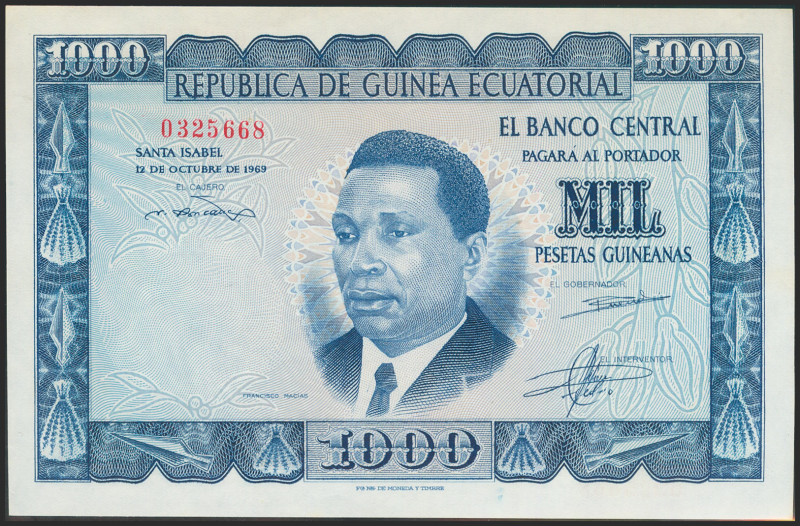 EQUATORIAL GUINEA. 1000 Pesetas. 1969. (Pick: 3). Uncirculated.