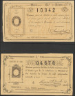 LOTERIA NACIONAL. Cuatro décimos de billetes de sorteos celebrados en los años 1883, 1891(2) y 1936. Raros, especialmente en esta excelente conservaci...