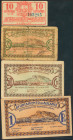 ALICANTE. 10 Céntimos, 25 Céntimos, 50 Céntimos y 1 Peseta. 17 de Junio de 1937. Series D, C, B y A, respectivamente. (González: 507/10). Inusual seri...