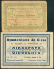 CIEZA (MURCIA). 25 Céntimos y 50 Céntimos. (1937ca). (González: 1965, 1966). MBC.