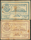 CIUDAD REAL. 25 Céntimos y 50 Céntimos. 1937. Series D y B, respectivamente. (González: 1980, 1981). MBC.