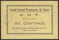 MOTRIL (GRANADA). 50 Céntimos. (1937ca). (González: 3745). Inusual. EBC.