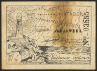 SAN JAVIER (MURCIA). 25 Céntimos. 1 de Octubre de 1937. (González: 4682). Inusual, restos de cinta adhesiva. RC+.