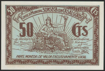 SONSECA CON CASALGORDO (TOLEDO). 50 Céntimos. (1937ca). Sin numeración. (González: 4913). SC.