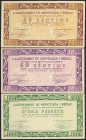 MONTCADA I REIXAC (BARCELONA). 25 Céntimos, 50 Céntimos y 1 Peseta. 19 de Noviembre de 1937. (González: 8776/78). Inusual serie completa. SC.