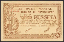 OLESA DE MONTSERRAT (BARCELONA). 1 Peseta. 18 de Mayo de 1937. (González: 8924). EBC+.