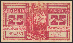 SALDES (BARCELONA). 25 Céntimos. 10 de Junio de 1937. (González: 9816). Inusual. MBC.