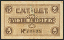 SARDAÑOLA-RIPOLLET (BARCELONA). 25 Céntimos. Junio 1937. (González: 9872). MBC.