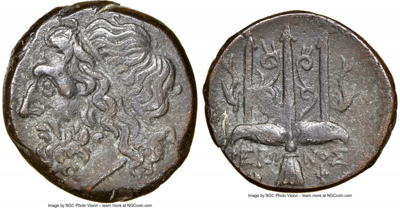 SICILY. Syracuse. Hieron II (ca. 275-215 BC). AE litra (20mm, 3h). NGC XF. Head ...