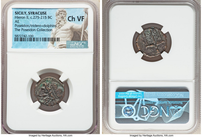 SICILY. Syracuse. Hieron II (ca. 275-215 BC). AE litra (19mm, 5h). NGC Choice VF...