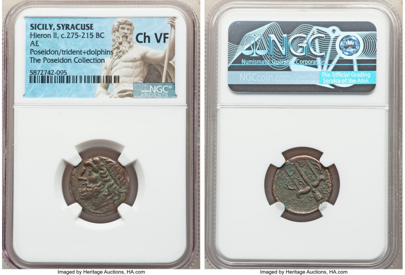 SICILY. Syracuse. Hieron II (ca. 275-215 BC). AE litra (19mm, 11h). NGC Choice V...