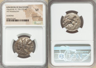 MACEDONIAN KINGDOM. Alexander III the Great (336-323 BC). AR tetradrachm (24mm, 7h). NGC VF, countermark, scratches. Lifetime issue of 'Amphipolis', c...