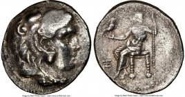 MACEDONIAN KINGDOM. Philip III Arrhidaeus (323-317 BC). AR tetradrachm (28mm, 11h). NGC Choice Fine. Lifetime issue of Sidon, under Ptolemy I Soter as...