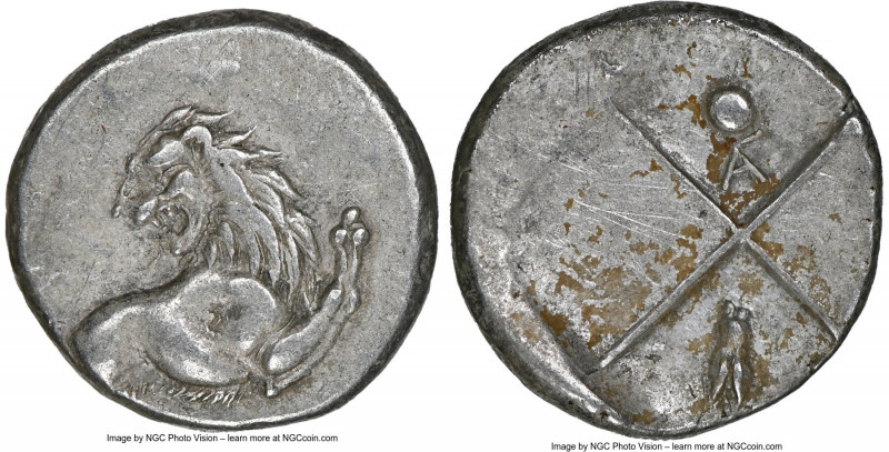 THRACE. Chersonesus. Ca. 4th century BC. AR hemidrachm (14mm). NGC Choice XF. Pe...
