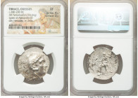 THRACE. Odessus. Ca. 280-200 BC. AR tetradrachm (30mm, 16.56 gm, 12h). NGC XF 4/5 - 2/5. Posthumous Alexander types issue. Head of Heracles wearing li...