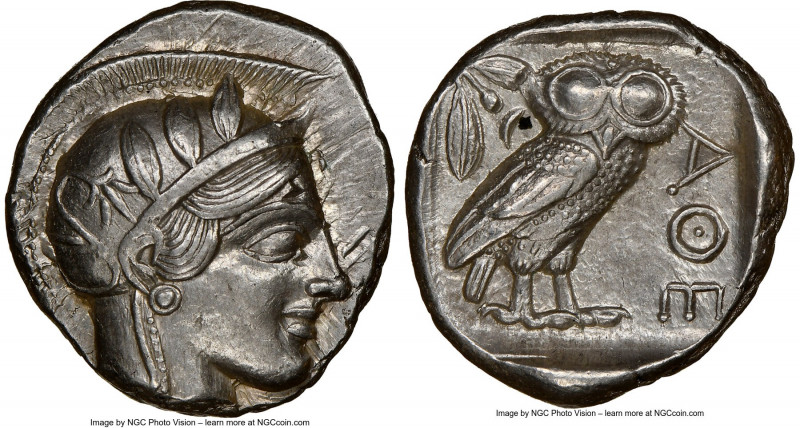 ATTICA. Athens. Ca. 440-404 BC. AR tetradrachm (24mm, 17.21 gm, 5h). NGC Choice ...