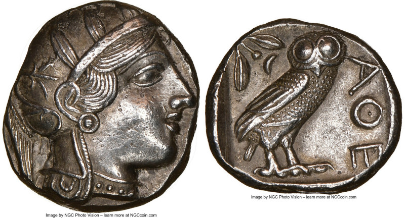 ATTICA. Athens. Ca. 440-404 BC. AR tetradrachm (25mm, 17.19 gm, 8h). NGC Choice ...