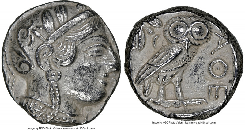 ATTICA. Athens. Ca. 440-404 BC. AR tetradrachm (23mm, 17.11 gm, 9h). NGC AU 5/5 ...