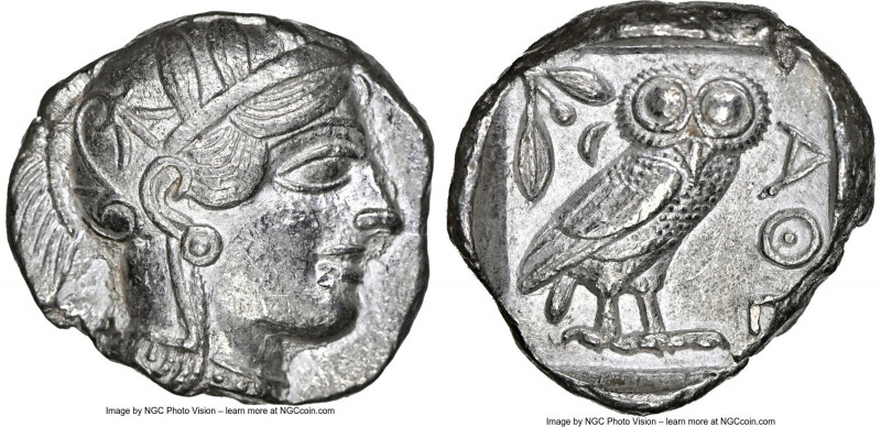 ATTICA. Athens. Ca. 440-404 BC. AR tetradrachm (25mm, 17.18 gm, 1h). NGC AU 5/5 ...