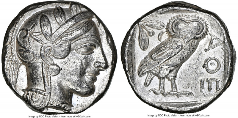 ATTICA. Athens. Ca. 440-404 BC. AR tetradrachm (24mm, 17.19 gm, 4h). NGC XF 5/5 ...