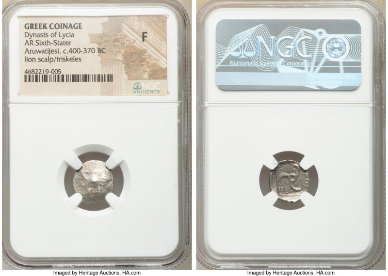 LYCIAN DYNASTS. Aruwatijesi (ca. 400-370 BC). AR sixth-stater (14mm, 3h). NGC Fi...