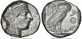 NEAR EAST or EGYPT. Ca. 5th-4th centuries BC. AR tetradrachm (24mm, 17.18 gm, 5h). NGC MS 4/5 - 5/5. Head of Athena right, wearing crested Attic helme...