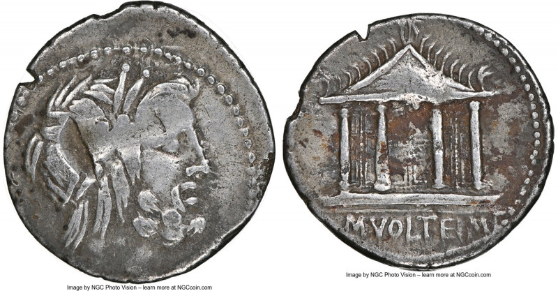 M. Volteius M.f. (ca. 78/75 BC). AR denarius (19mm, 3.67 gm, 3h). NGC VF 2/5 - 2...