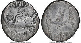 Marc Antony, as Triumvir and Imperator (43-30 BC). AR denarius (20mm, 3.45 gm, 6h). NGC Choice Fine 5/5 - 3/5, bankers marks. Legionary issue, mint tr...