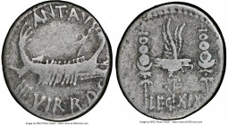 Marc Antony, as Triumvir and Imperator (43-30 BC). AR denarius (18mm, 3.44 gm, 5h). NGC Choice Fine 5/5 - 4/5. Legionary issue, mint traveling with An...
