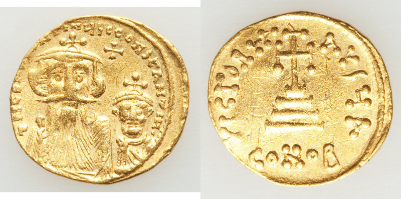 Constans II Pogonatus (AD 641-668), and Constantine IV. AV solidus (20mm, 4.33 g...