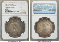 Republic Sun Yat-sen "Memento" Dollar ND (1927) AU55 NGC, KM-Y318a.1, L&M-49. six-pointed stars variety. 

HID09801242017

© 2020 Heritage Auction...