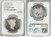 Exile Issue silver Proof Souvenir Peso 1965 PR67 Ultra Cameo NGC, KM-XM4. Reeded edge variety. 

HID09801242017

© 2020 Heritage Auctions | All Ri...